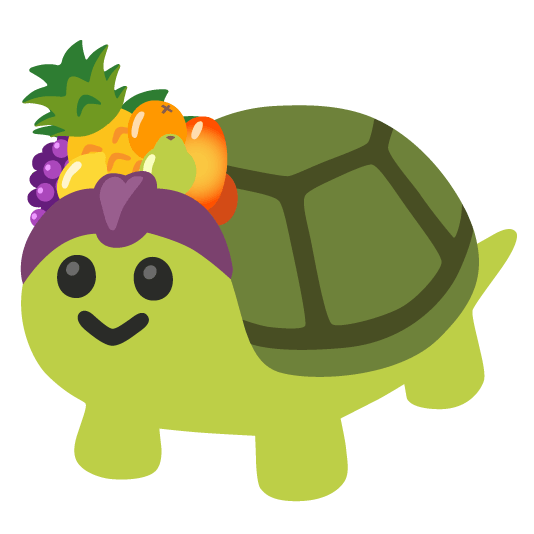 fruit hat turtle emoji